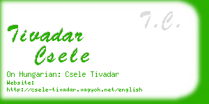 tivadar csele business card